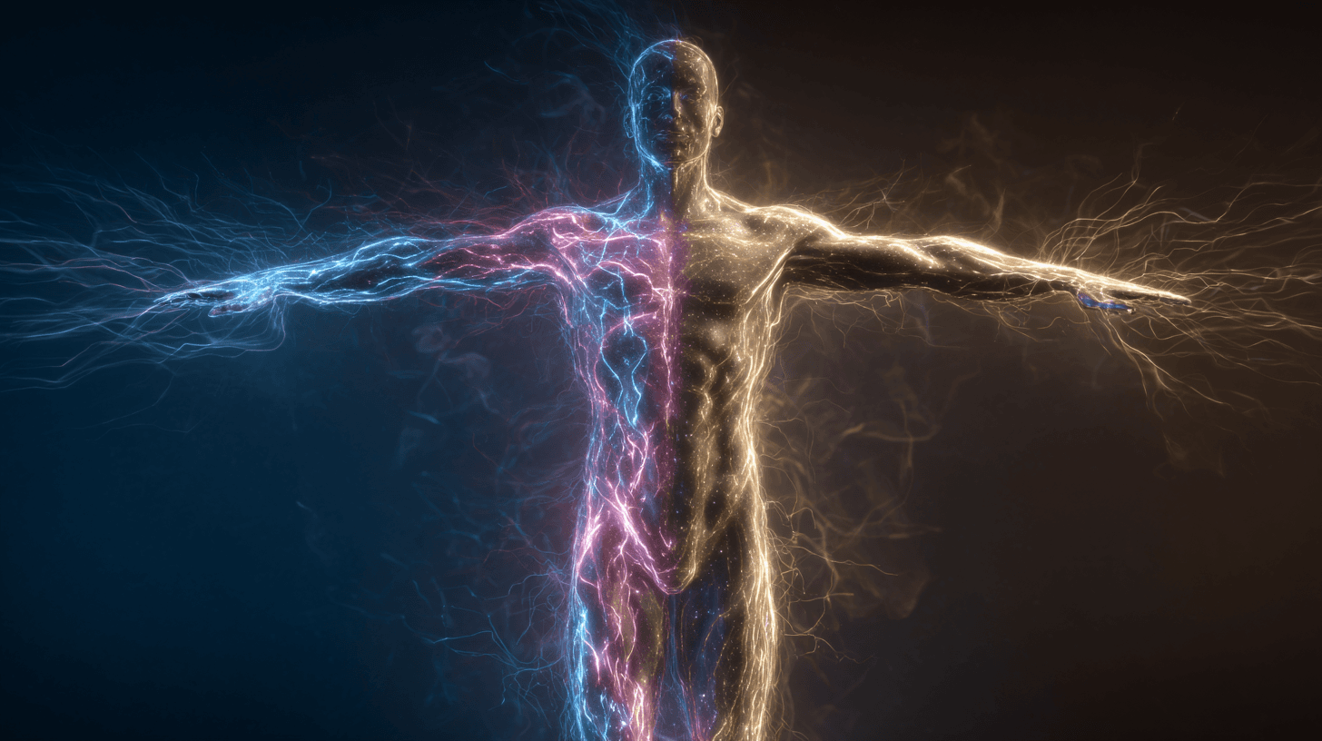 Cruciform energy figure representing Conscious Body Mapping